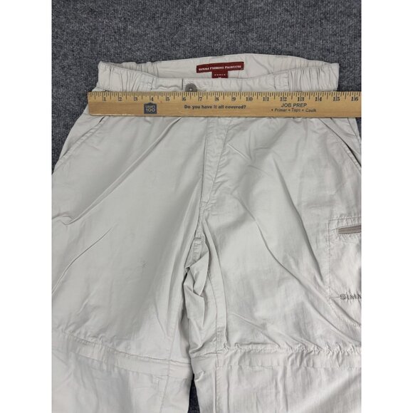 Simms Fishing Pants Womens Medium Beige Nylon 3XDRY Convertible Zip Off Outdoor - Picture 4 of 9